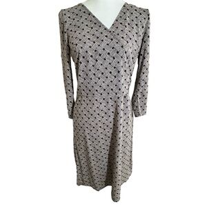 Ann Taylor Loft Graphic Print Wrap Dress Size 8